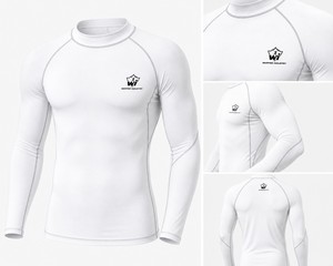 เสื้อรัดกล้ามเนื้อแขนยาวพิมพ์ลายซิลค์สกรีนแบบกำหนดเองสำหรับขายส่ง MMA BJJ ป้องกันรังสียูวี 50+ แห้งเร็ว ระบายอากาศได้ดี ต้านเชื้อแบคทีเรีย - Product Image 5