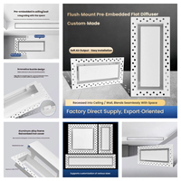 Grille de ventilation HVAC encastrée pour plafond, en aluminium, pour plaque de plâtre, diffuseur d'air de retour dissimulé, grille de ventilation cachée pour cloison sèche