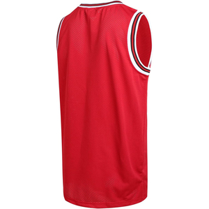 เสื้อบาสเก็ตบอลตาข่ายสีแดงแขนกุดคอกลมระบายอากาศได้ดีสำหรับผู้ชายผู้ใหญ่ทรงปกติทุกฤดูกาล - Product Image 2