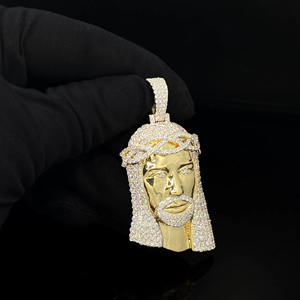 Pendentif personnalisé pour homme, couronne de reine, serti de diamants, plaqué or et or rose, style hip-hop, pour fête et cadeau - Product Image 1