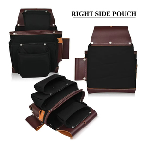 Different Size Multiple Pockets Customized Leather Tool Bags New Model Heavy Duty Comfortable Leather Tool Bags - Product Image 3