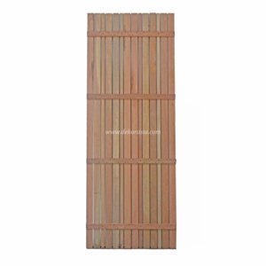 Clôture en bois Merbau. Écran vertical en bois, panneaux en bois pour intérieur et extérieur - Type C - Product Image 2