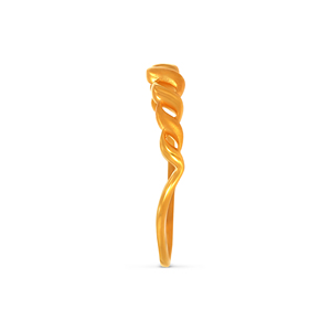 9K Solid Yellow Gold Marquise Leaf <b>Ring</b> for Women Elegant <b>Nature</b> <b>Inspired</b> Openwork Band Minimalist Fine Jewelry - Product Image 4