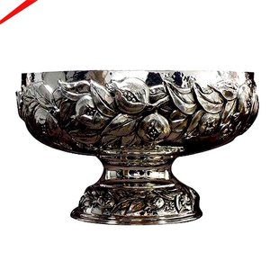 Minimalist Metal Decorative Bowl with Feet Design Abstract Home ware Bowl - Product Image 4
