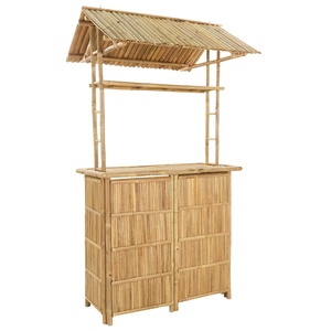 Comptoir de bar en bambou – Mobilier de bar en bambou naturel artisanal pour restaurant, hôtel et usage extérieur - Product Image 3