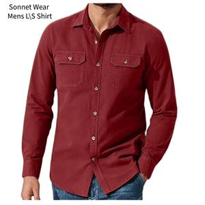 เสื้อเชิ้ตคาวบอยชาย แขนยาว ผ้าฝ้าย ติดกระดุม มีกระเป๋า - Product Image 2