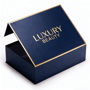 Boîte cadeau magnétique en forme de livre noir en carton rigide avec logo personnalisé, gaufrage, laminage mat, doublure en satin, revêtement UV, recyclable - Product Image 2