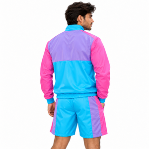 Zip Up Color/ful Men Windbreaker Nylon Short Wholesale Quick Dry Polyester Track Suit Unisex Piping Waterproof Streetwear <strong>Jacket</strong> - Product Image 2