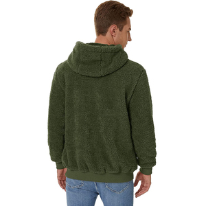 Sweat-shirt à capuche en polaire gris pour homme, coupe classique, vêtements décontractés d'hiver, 100% polyester, impression numérique - Product Image 3