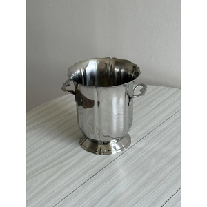Oval Shape Silver Champagne Buckets Metal <b>Coolers</b> High <b>Ice</b> Bucket Luxury Stainless Steel <b>Ice</b> Bucket with Metal Tripod Stand - Product Image 5