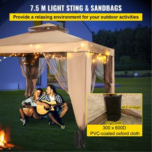 Gazebo Portatile da Esterno 3x3 Metri con Ampio Spazio Ombreggiato per Feste, Giardino, Cortile e Prato - Product Image 5
