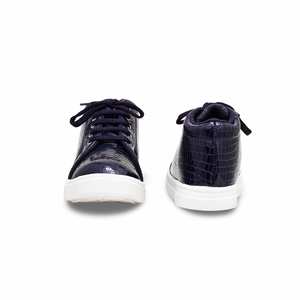 Boys Navy KD2191 Casual Canvas Basketball Style Shoes - Product Image 2