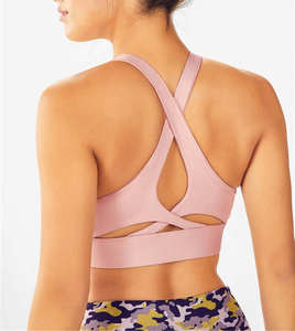 Soutien-gorge de sport sans couture à fermeture éclair et dos croisé, côtelé, à maintien élevé, grande taille, faible MOQ, pour filles BY BS Yoga Bra 2026 - Product Image 4