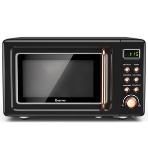 Horno Microondas Retro de Encimera de 700W con 5 Niveles de Potencia y Función de Cocción Automática - Product Image 4