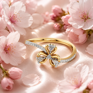 Anillo de flores con diamantes cultivados en laboratorio de lujo, oro de 10K, 14K, 18K, plata 925, 935, anillo de compromiso romántico con forma de pera, regalo para esposa - Product Image 1