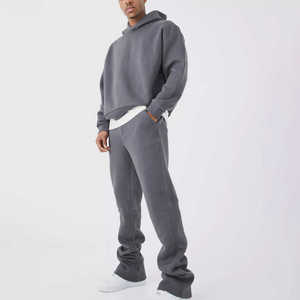 High Quality Custom Men's <b>Printed</b> <b>Hoodie</b> Jogger Set Sports 2025 Tracksuit Heavyweight Cotton Oversized Hooded Sweatsuit for Men - Product Image 1
