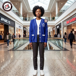 เสื้อคาร์ดิแกนอะคริลิกปักลาย Zeta Phi Beta สำหรับผู้หญิง |   ZOB Sorority ปักลายเรียบง่ายสไตล์วินเทจ ป้องกันริ้วรอย สำหรับสุภาพสตรีในฤดูหนาว - Product Image 4