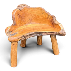 เก้าอี้พักผ่อนไม้สักแท้ทรงธรรมชาติสไตล์เรโทรสำหรับห้องนั่งเล่น เหมาะสำหรับโรงแรมและบ้าน - Product Image 3