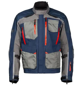 Veste en nylon pour moto personnalisée avec coque extérieure durable, poignets ajustables, plusieurs poches et design moderne pour les motards - Product Image 1