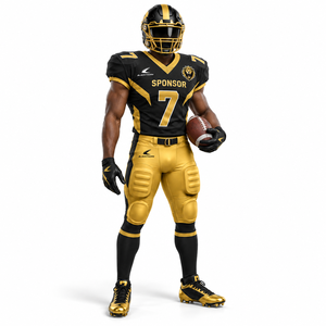Uniforme de Fútbol Americano Personalizado para Adultos con Manga Corta, Nombre del Equipo Personalizado, 100% Alta Calidad, Precio al por Mayor - Product Image 3