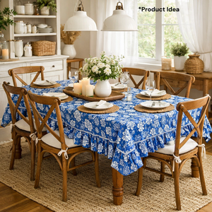 Textile de décoration intérieure en coton pur imprimé à la main avec motifs floraux indiens modernes, artisanal, écologique, durable et doux - Product Image 1