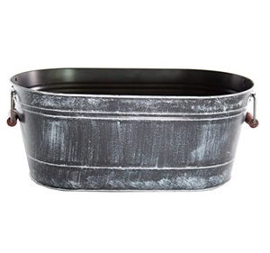 Indoor/Outdoor Decor Vases Pot Decorative Plants Pots Galvanized Metal <b>Planter</b> Box & Tubs Container Plant Holder Flowers <b>Planter</b> - Product Image 3