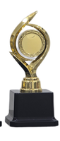 Trophée sportif doré avec gravure, finition plaquée, design durable pour récompenses et reconnaissance, trophée en fibre avec base en fibre