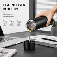 Geïsoleerde tumbler van roestvrij staal met eigen logo, thee-infuser, 304 draagbare vacuümbeker, groothandel OEM