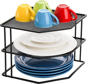 Organizador de Cocina Moderno de Metal Plateado con 9 Ranuras para Tapas de Ollas, Sartenes y Tablas de Cortar, Ecológico - Product Image 6