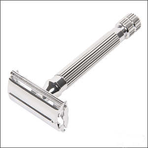 Maquinilla de Afeitar de Seguridad Ajustable Chapada en Oro para Hombre, Maquinilla de Afeitar de Doble Filo, Herramienta Profesional para un Afeitado Suave, Cercano y Cómodo en Húmedo - Product Image 2