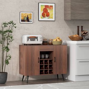 Credenza Moderna Stile Mid-Century con Portabottiglie per 9 Bottiglie - Product Image 2