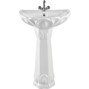 Lavabo de Pedestal de Cerámica Sanso 4002 - Venta al por Mayor Directa de Fábrica de Artículos Sanitarios Ashirwad, India - Product Image 1