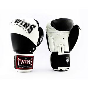 ถุงมือชกมวยหนังแท้คุณภาพสูง ดีไซน์ใหม่ พิมพ์ลาย Twins ถุงมือฝึกซ้อมมืออาชีพสำหรับคิกบ็อกซิ่ง - Product Image 1