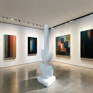 ประติมากรรมรูปกีตาร์หินอ่อนสีขาวสุดหรูทันสมัยศิลปะหินแบบแอบสแตรกที่ทำด้วยมือสำหรับงานแต่งงานบ้านและงานวันเกิดเทคนิคงานฝีมือ - Product Image 4