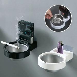 Cendrier en métal au design moderne avec couvercle, créatif, anti-éclaboussures, pour bureau, billard, décoration, cendrier extérieur rétro pour cigares - Product Image 4