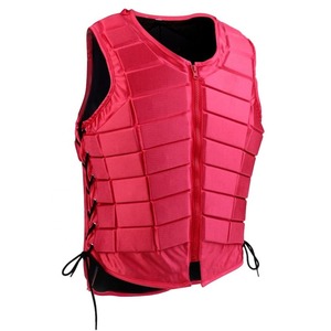 <b>Red</b> Equestrian Safety Vest Sleeveless Zipper Closure Breathable Unisex Horse Riding Wear 2026 - Product Image 5