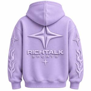 Hoodies brodés effet vieilli, service OEM, 100% coton, pour homme, hiver, pull-over, écologique, respirant, séchage rapide, avec poche – Meilleures ventes - Product Image 2