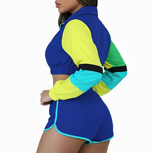 Oversized Drop Shoulder Women's 2 Piece <b>Set</b> 100% Cotton Solid Above Knee Eco-Friendly Breathable Short Street <b>sets</b> - Product Image 5