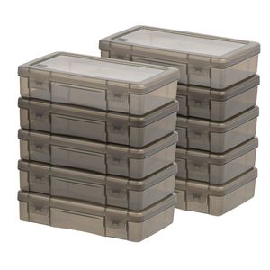 Set di 10 Astucci in Plastica Grigia per Hobby e Artigianato, Scatola Organizzatrice per Forniture Artistiche - Product Image 1