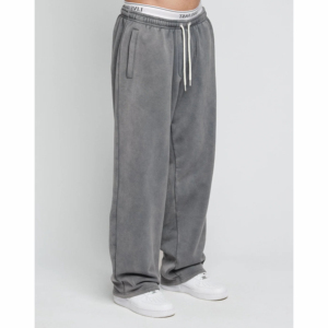 Pantalones Anchos con Pedrería y Logotipo Personalizado para Hombre, Pantalones Deportivos de Algodón para Otoño e Invierno, Pantalones Casuales de Cintura Media con Corte Acampanado - Product Image 5