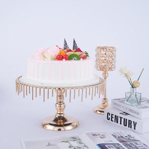 European Pearl Mirror <b>Cake</b> Holder Metal Tall <b>Cake</b> <b>Stand</b> Dessert <b>Stand</b> Glass Mirror <b>Cake</b> <b>Stand</b> - Product Image 1