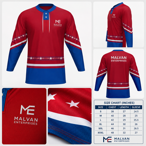 Camisetas de Hockey sobre Hielo Personalizadas OEM/ODM 100% Poliéster, Transpirables, Antibacterianas, de Secado Rápido, para Hombre - Product Image 3