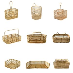 Bandeja Decorativa Colgante LINEA KITCHEN, Bandeja de Bambú y Ratán para Mesa de Cocina, Organizador de Despensa, Juego de Cubiertos y Porta Cubiertos - Product Image 1