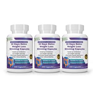 Livewell Cápsulas Adelgazantes Detox de 28 Días, 300 Unidades, Paquete Triple, Probiótico para el Metabolismo - Product Image 1