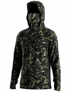 Sweat-shirt unisexe camouflage à capuche avec fermeture éclair, manches longues, imperméable, séchage rapide, sportif, coupe classique, en polyester tricoté, pour l'hiver - Product Image 6