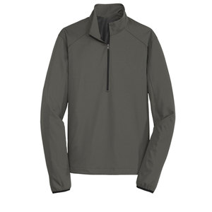 Chaqueta softshell de hombre con cierre de cremallera, color sólido, transpirable, informal, para otoño, corte regular, poliéster. - Product Image 1