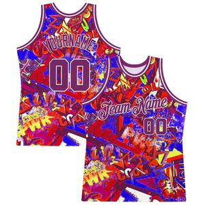Maillot de basket-ball personnalisé en gros, faible MOQ, impression numérique par sublimation, maillot de basket-ball respirant, taille plus - Product Image 1