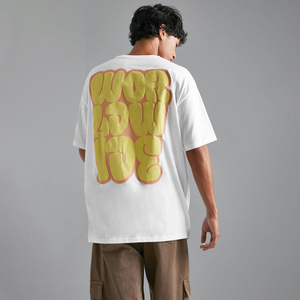 High Quality Raised Puff Print T Shirt Oversized Streetwear Custom Graphic Cotton Fashion <b>Tee</b> - Product Image 6