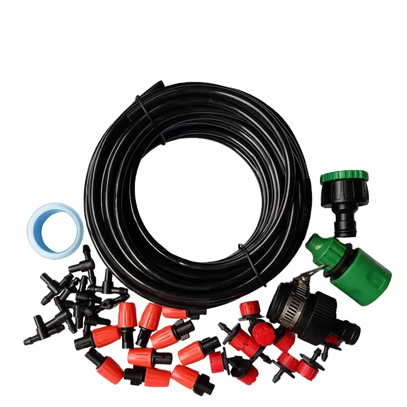 Conjunto de irrigação por gotejamento, fácil de instalar, interno e externo, sistema de irrigação multicenário, kit automático de irrigação