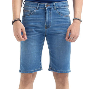 Shorts en jean légers pour hommes, personnalisables, respirants, style urbain, coupe droite, pour l'été – Vente en gros - Product Image 1